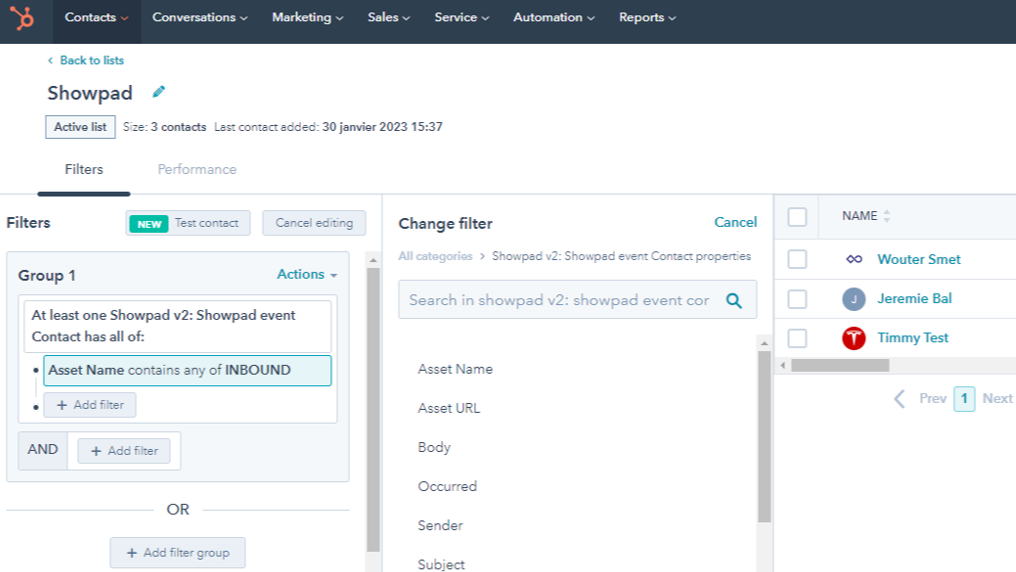 Use Showpad activity in workflows and lists